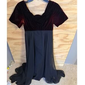 Women's Velvet Gown Stage Accents Performance Dress Theatre 6 Chiffon‎